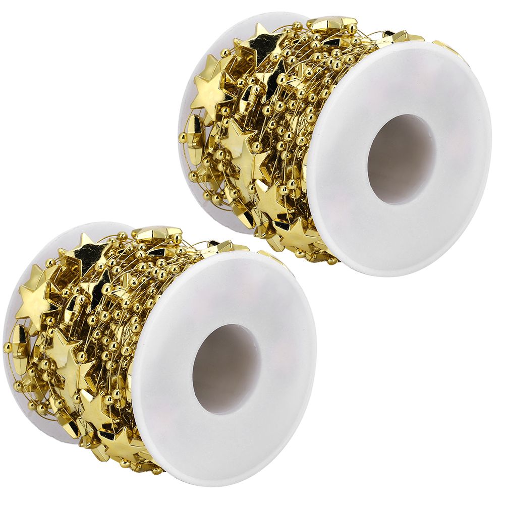 2Pcs ABS FivePointed Star Pearls Beads String for Wedding Bridal Bouquet view 5
