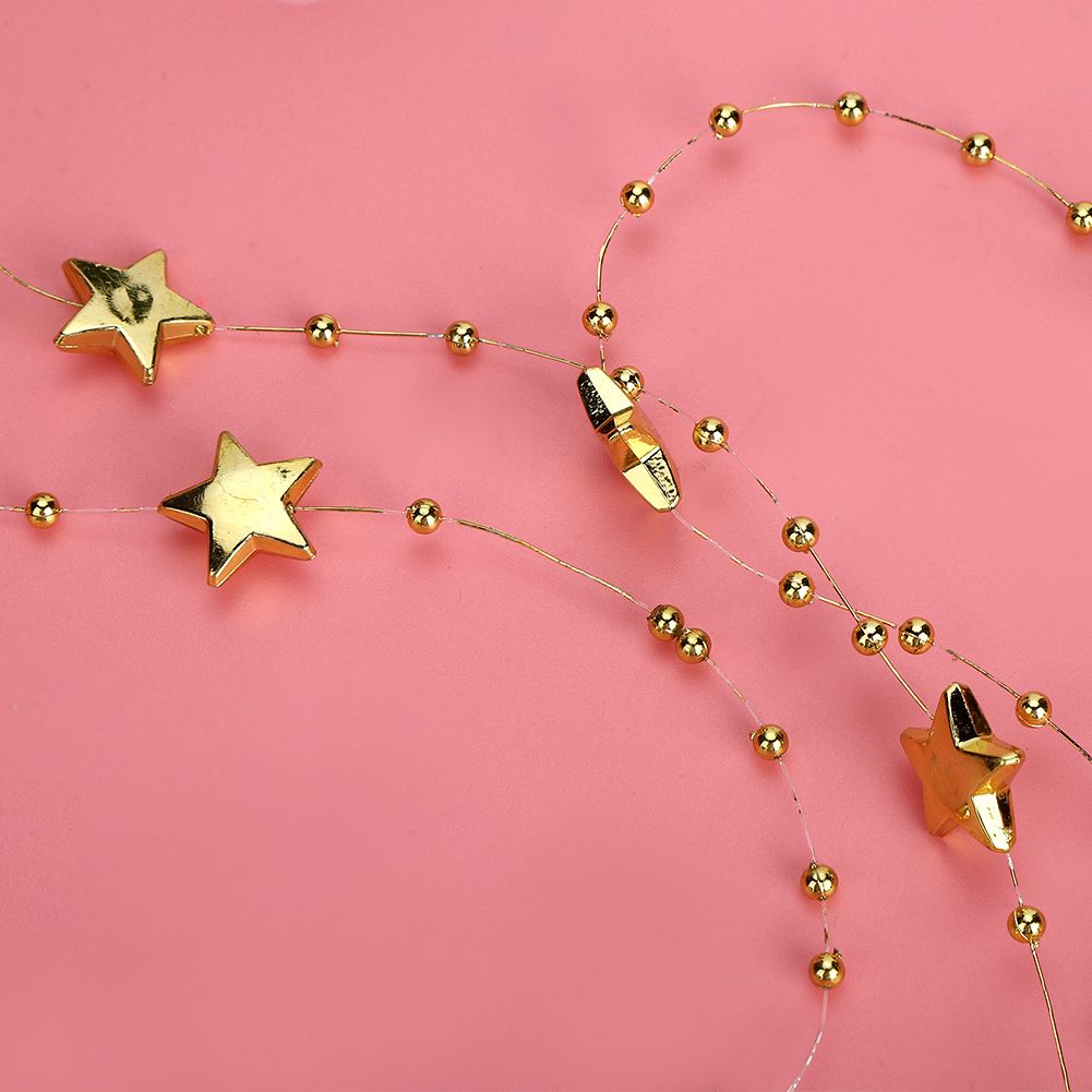 2Pcs ABS FivePointed Star Pearls Beads String for Wedding Bridal Bouquet view 12