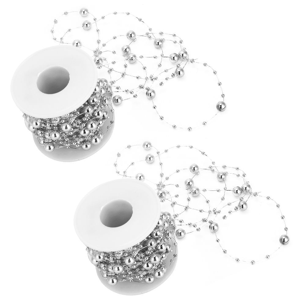 2Pcs ABS FivePointed Star Pearls Beads String for Wedding Bridal Bouquet