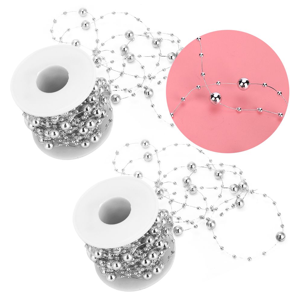 2Pcs ABS FivePointed Star Pearls Beads String for Wedding Bridal Bouquet view 4