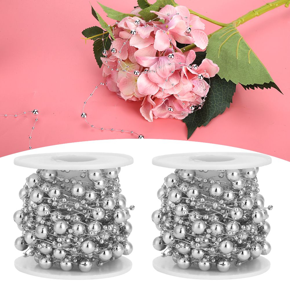 2Pcs ABS FivePointed Star Pearls Beads String for Wedding Bridal Bouquet view 9