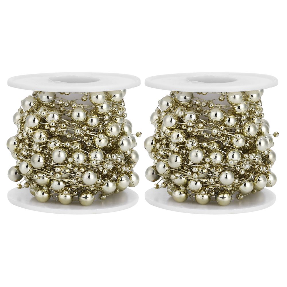 2Pcs ABS FivePointed Star Pearls Beads String for Wedding Bridal Bouquet view 2