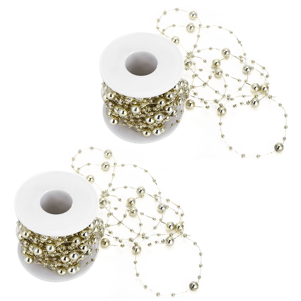 2Pcs ABS FivePointed Star Pearls Beads String for Wedding Bridal Bouquet view 3