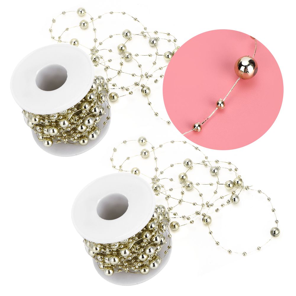 2Pcs ABS FivePointed Star Pearls Beads String for Wedding Bridal Bouquet view 4