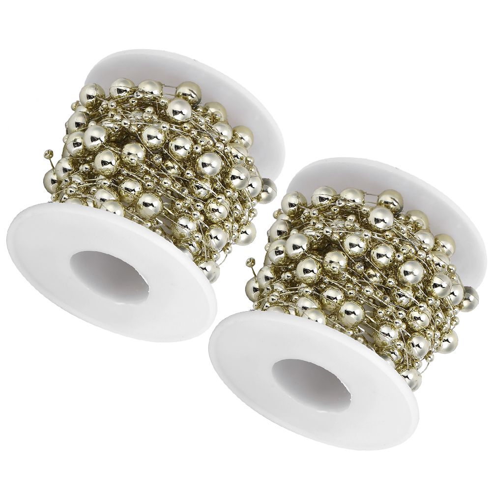 2Pcs ABS FivePointed Star Pearls Beads String for Wedding Bridal Bouquet view 5