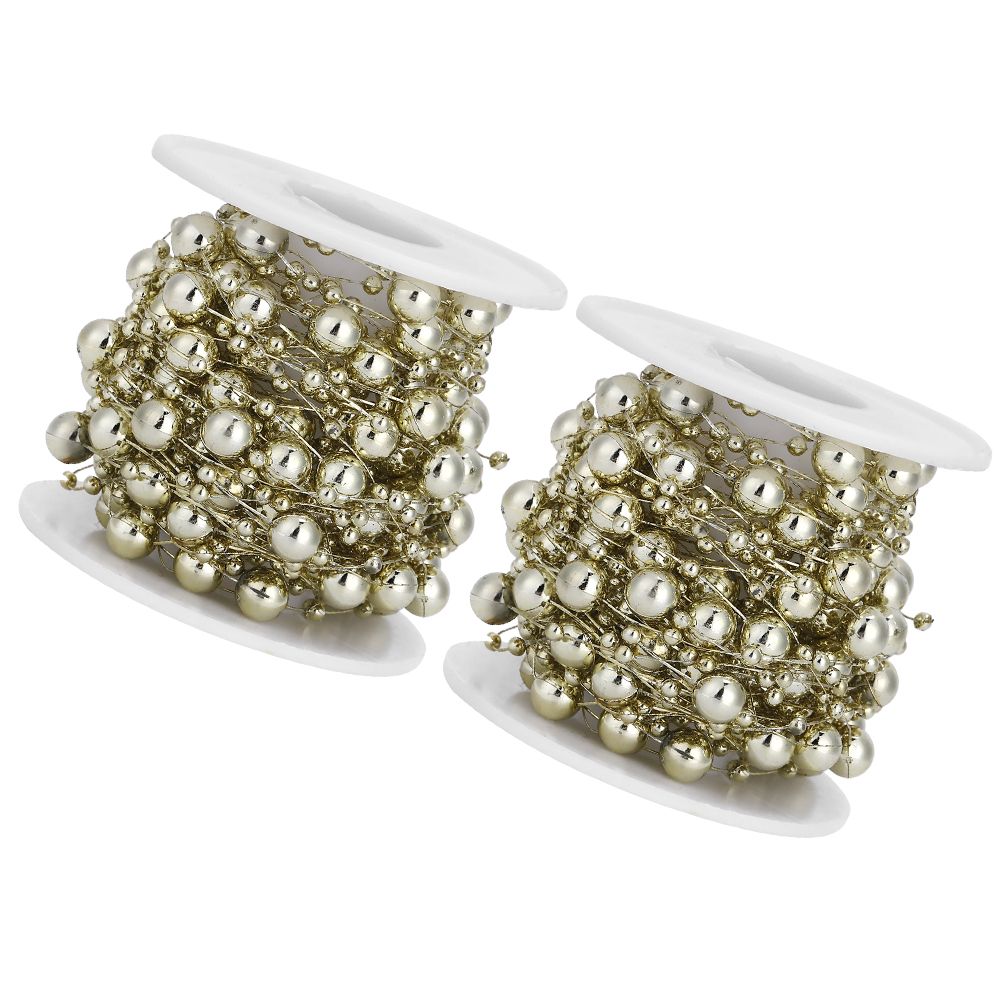 2Pcs ABS FivePointed Star Pearls Beads String for Wedding Bridal Bouquet view 7