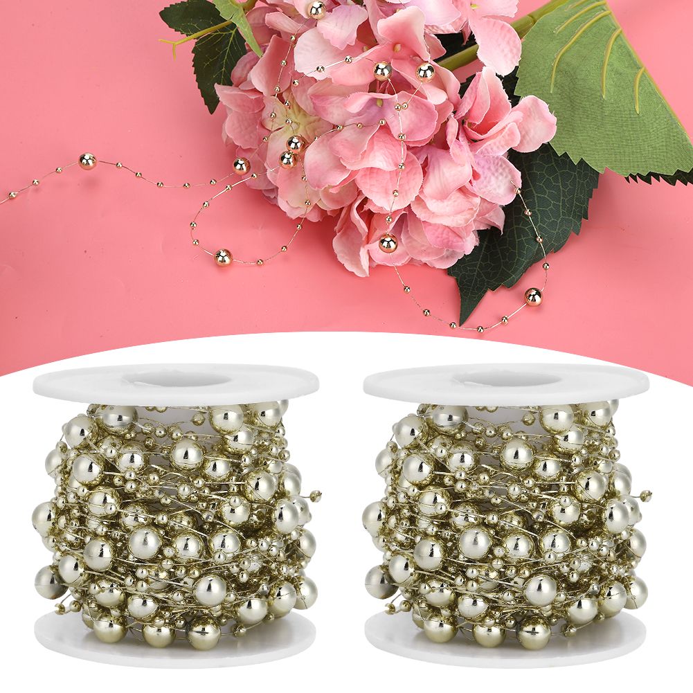 2Pcs ABS FivePointed Star Pearls Beads String for Wedding Bridal Bouquet view 9