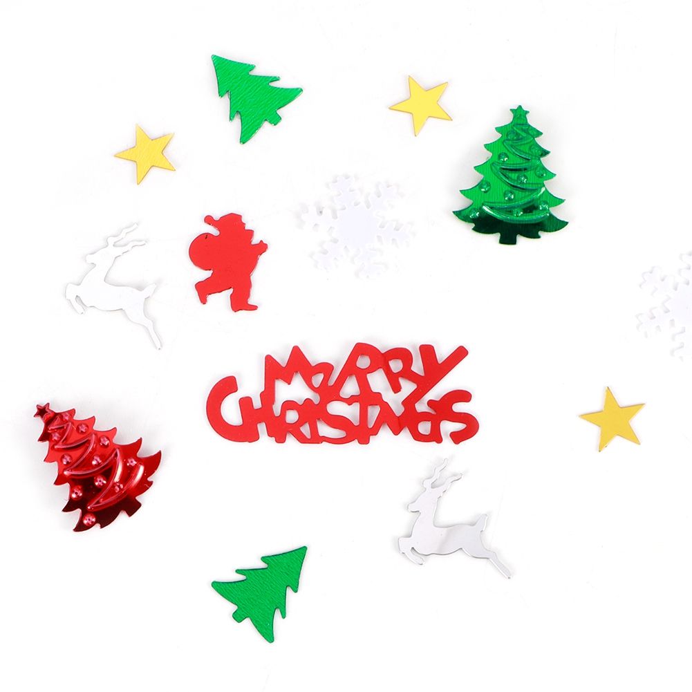 2 Bags Christmas Snowflakes Deer Shaped Confetti Gifts Festive Party view 3