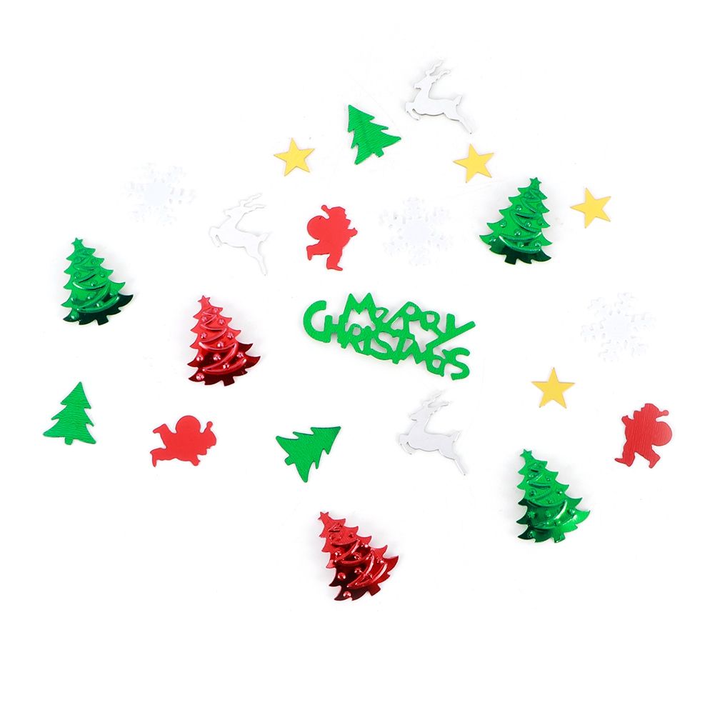 2 Bags Christmas Snowflakes Deer Shaped Confetti Gifts Festive Party view 4