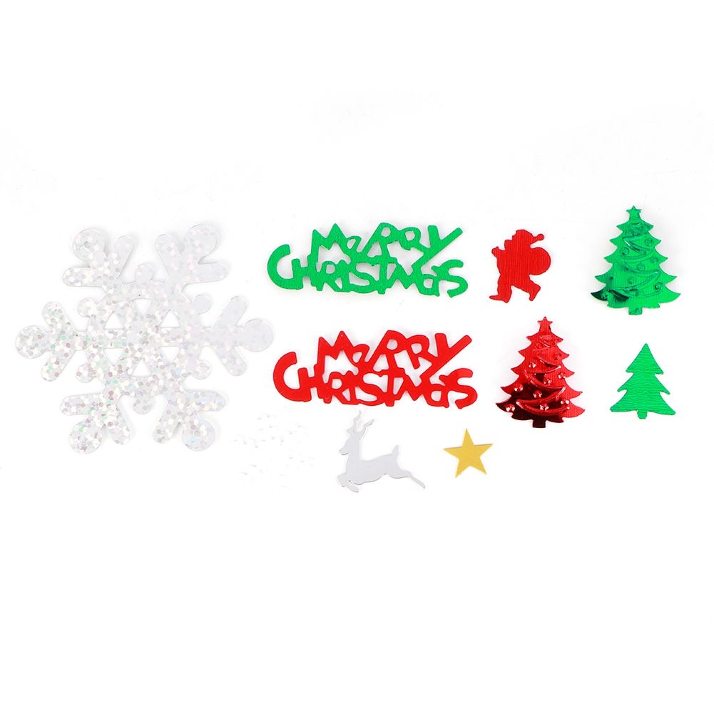 2 Bags Christmas Snowflakes Deer Shaped Confetti Gifts Festive Party view 5