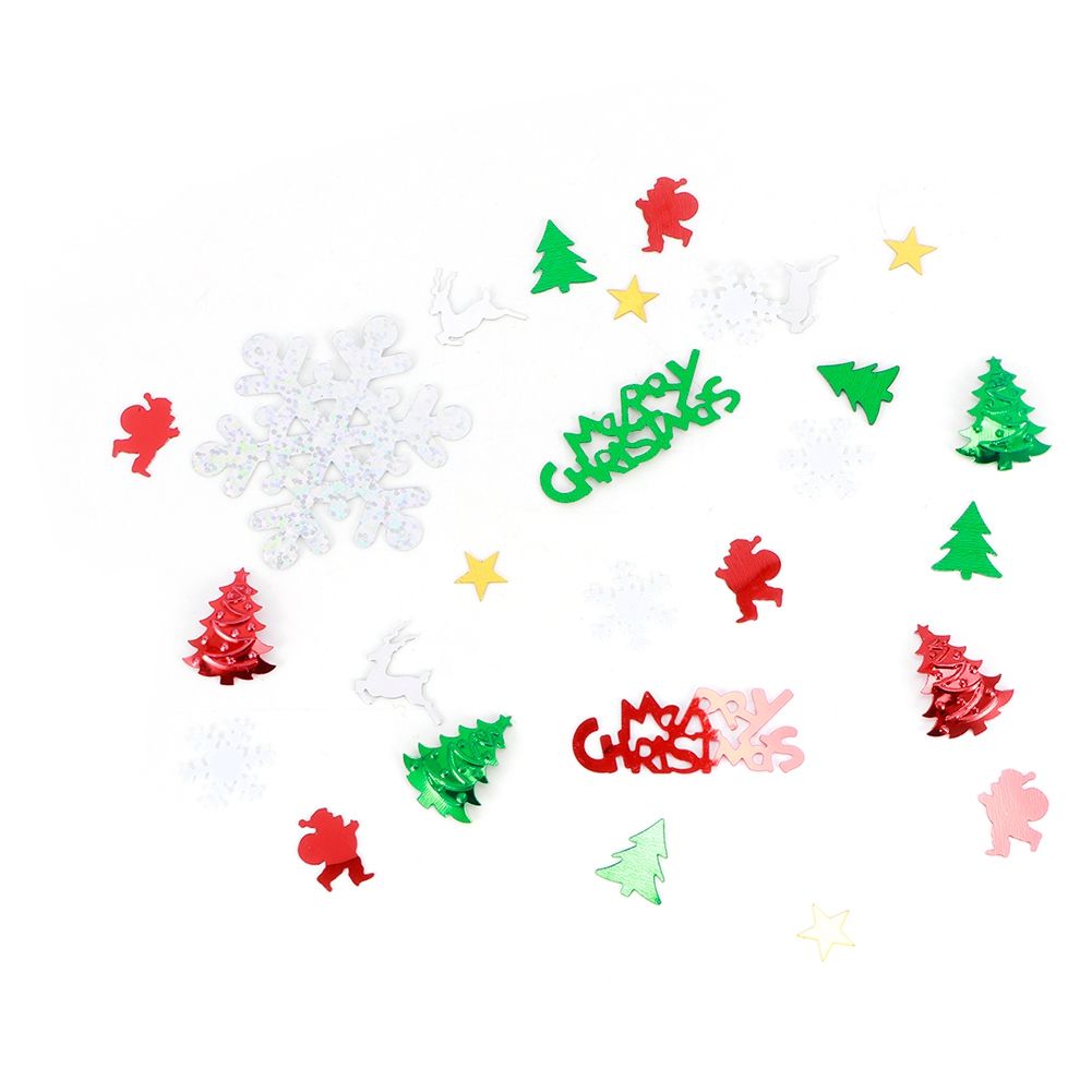 2 Bags Christmas Snowflakes Deer Shaped Confetti Gifts Festive Party view 6