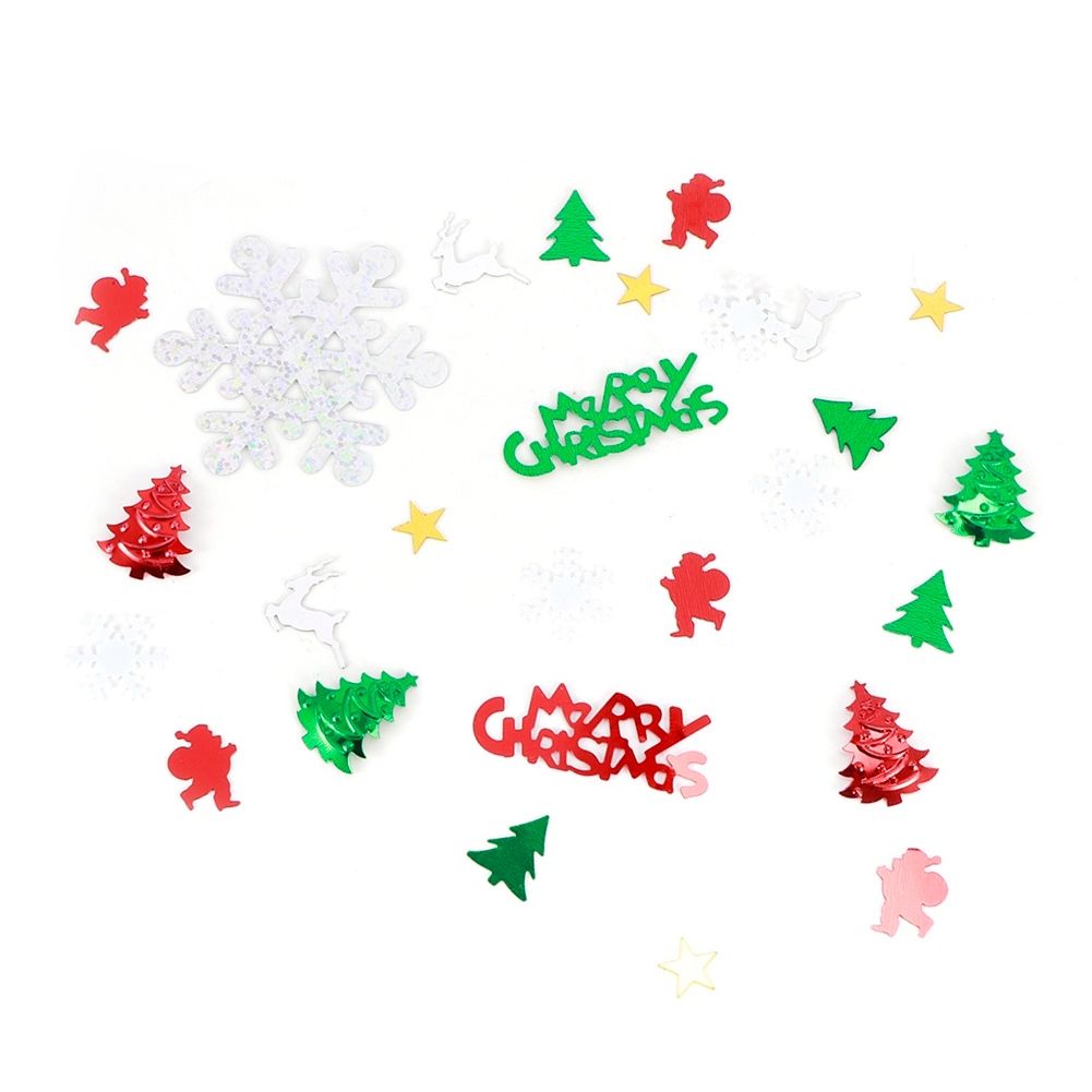 2 Bags Christmas Snowflakes Deer Shaped Confetti Gifts Festive Party view 7