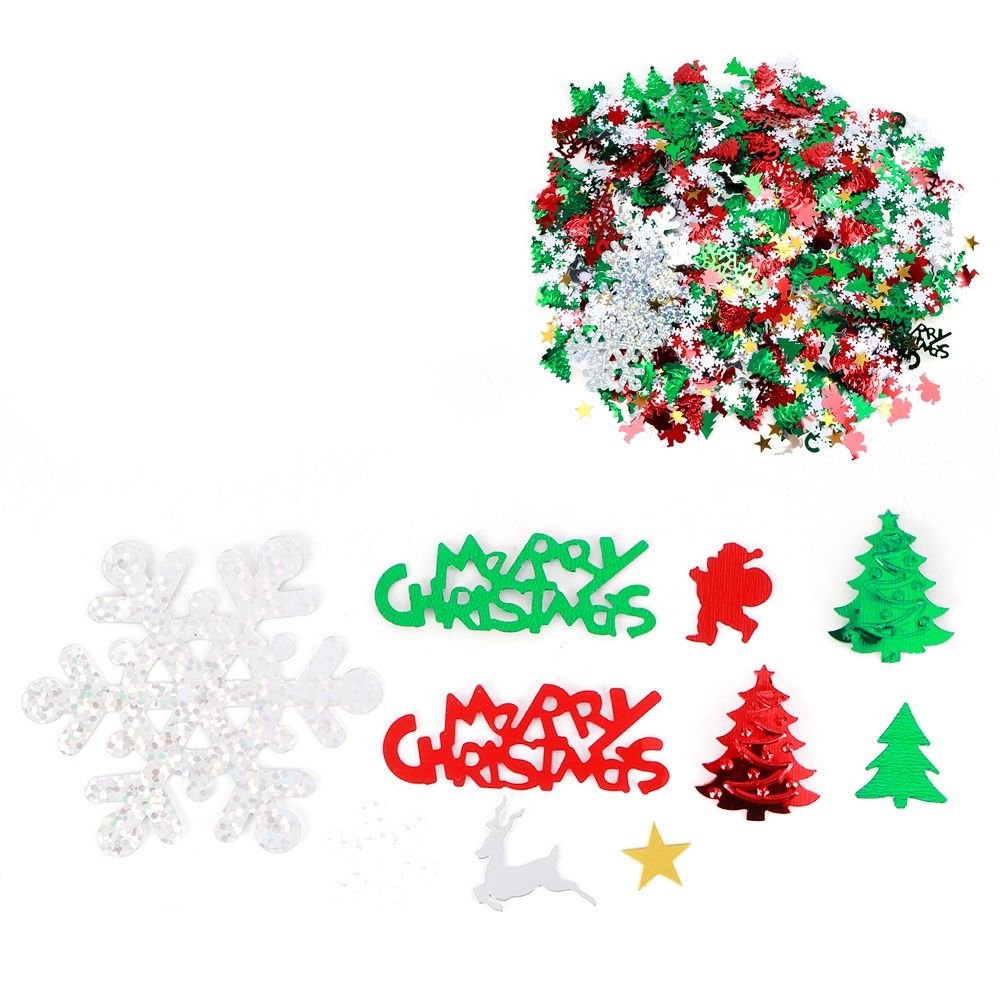 2 Bags Christmas Snowflakes Deer Shaped Confetti Gifts Festive Party view 8