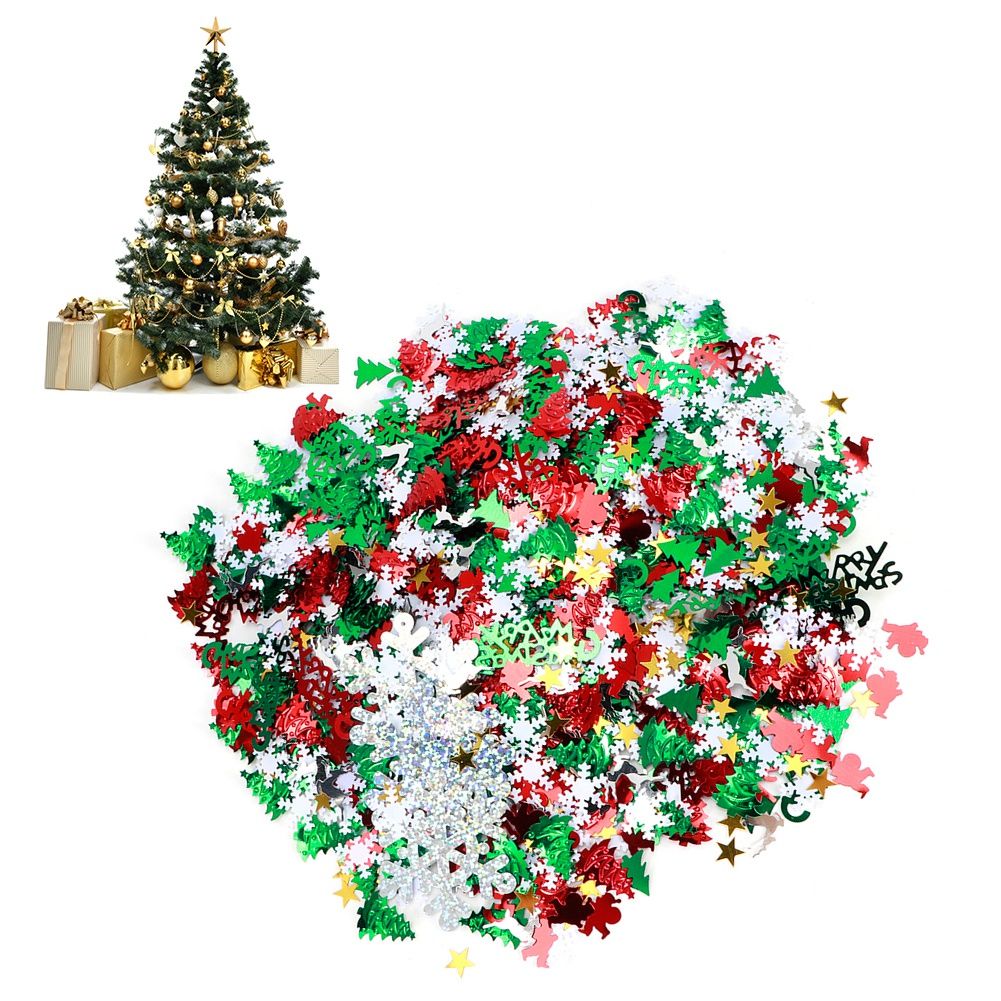 2 Bags Christmas Snowflakes Deer Shaped Confetti Gifts Festive Party view 10