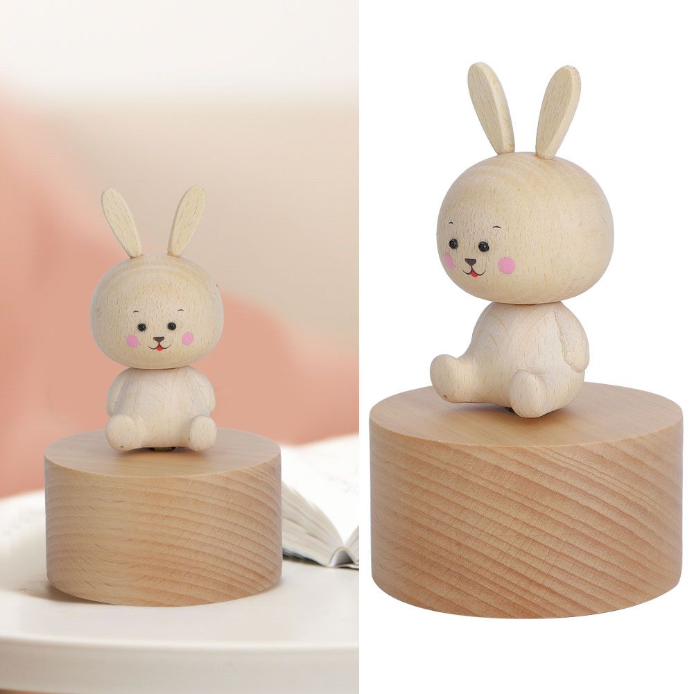 Animal Wooden Clockwork Music Boxes Children Kid Birthday Holiday Gifts view 9