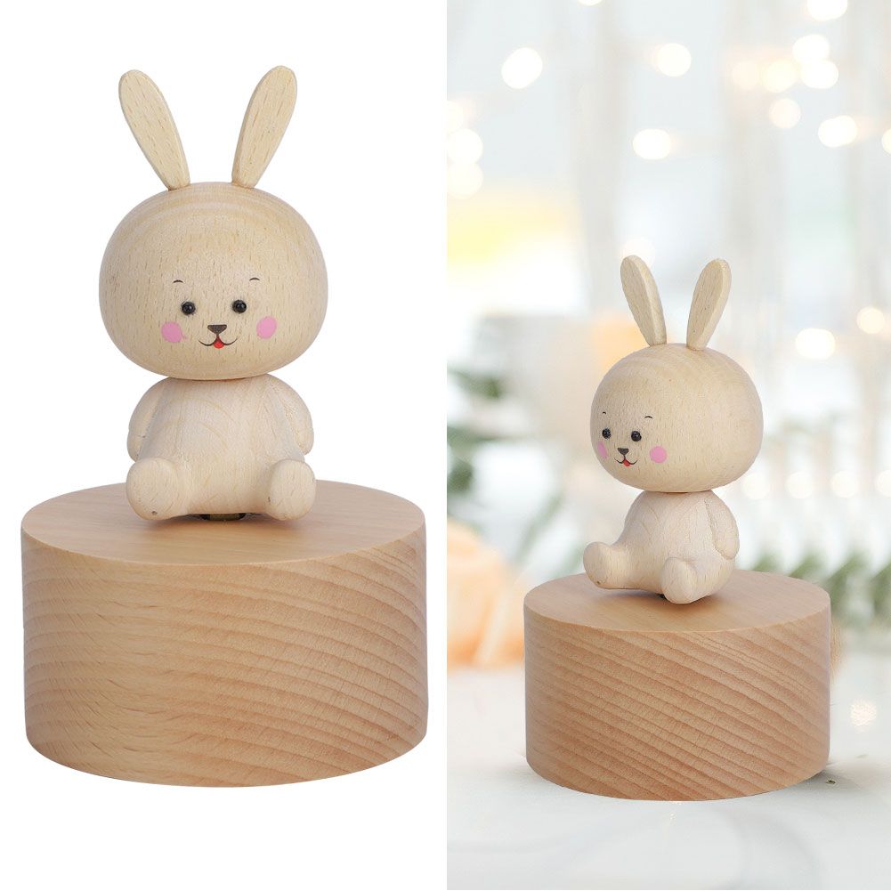 Animal Wooden Clockwork Music Boxes Children Kid Birthday Holiday Gifts view 10