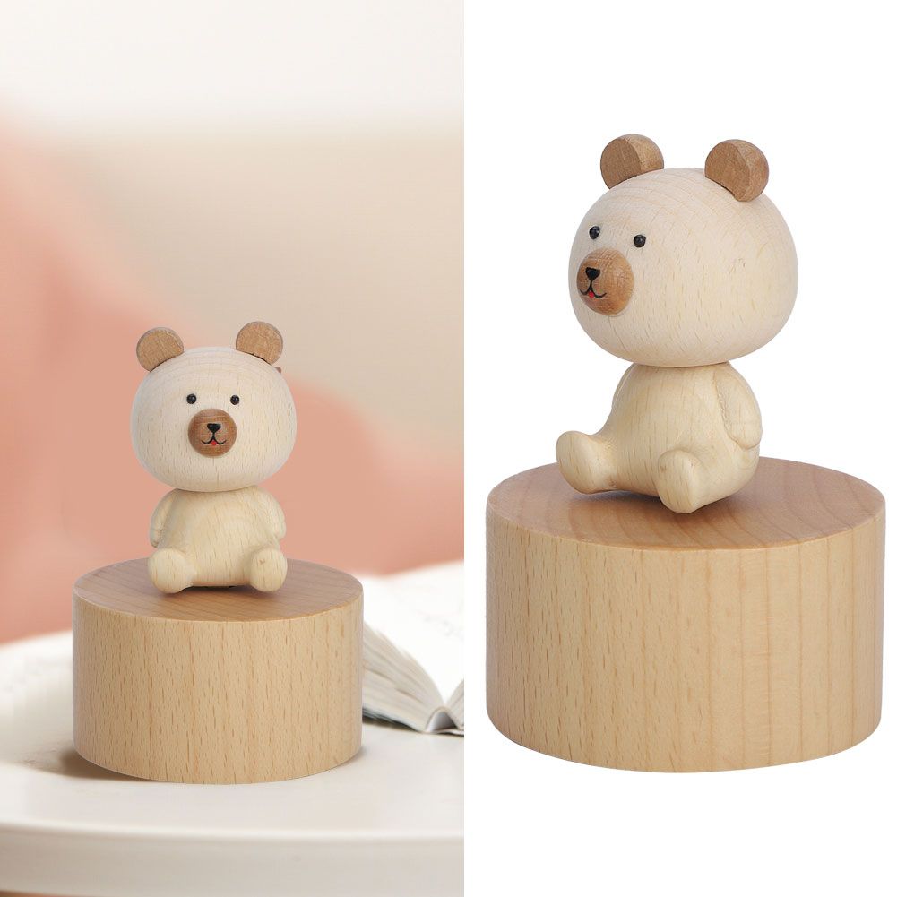 Animal Wooden Clockwork Music Boxes Children Kid Birthday Holiday Gifts view 9