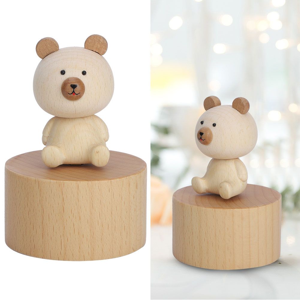 Animal Wooden Clockwork Music Boxes Children Kid Birthday Holiday Gifts view 10