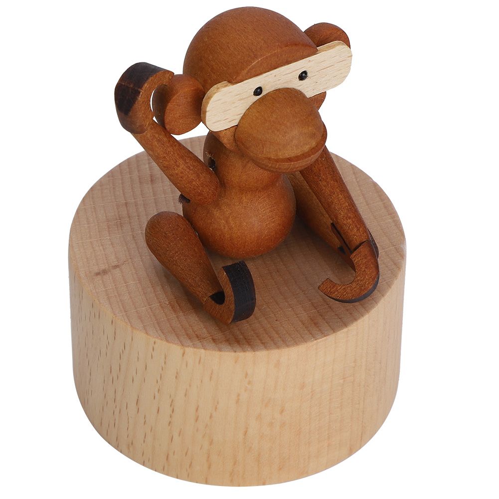 Animal Wooden Clockwork Music Boxes Children Kid Birthday Holiday Gifts view 3