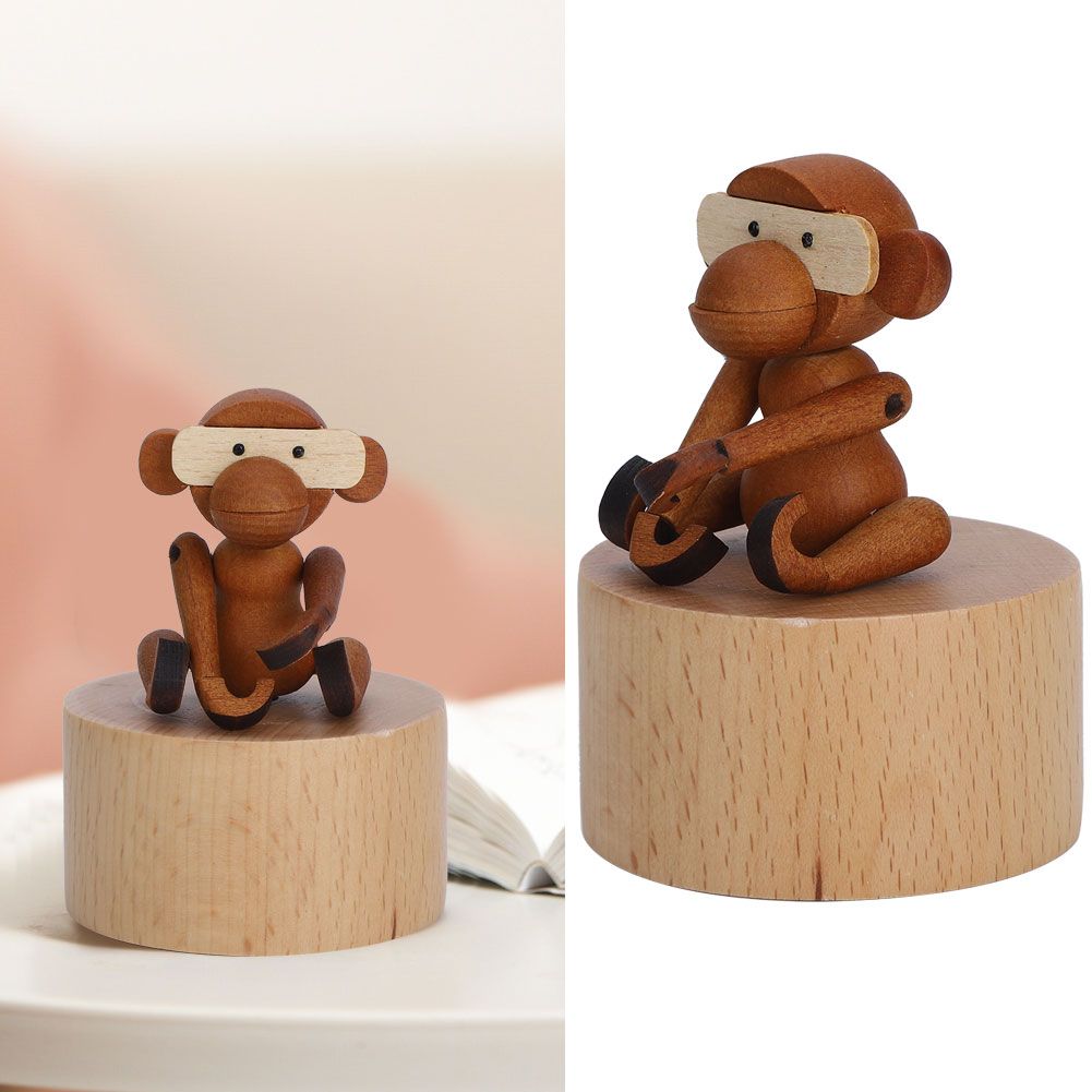 Animal Wooden Clockwork Music Boxes Children Kid Birthday Holiday Gifts view 9