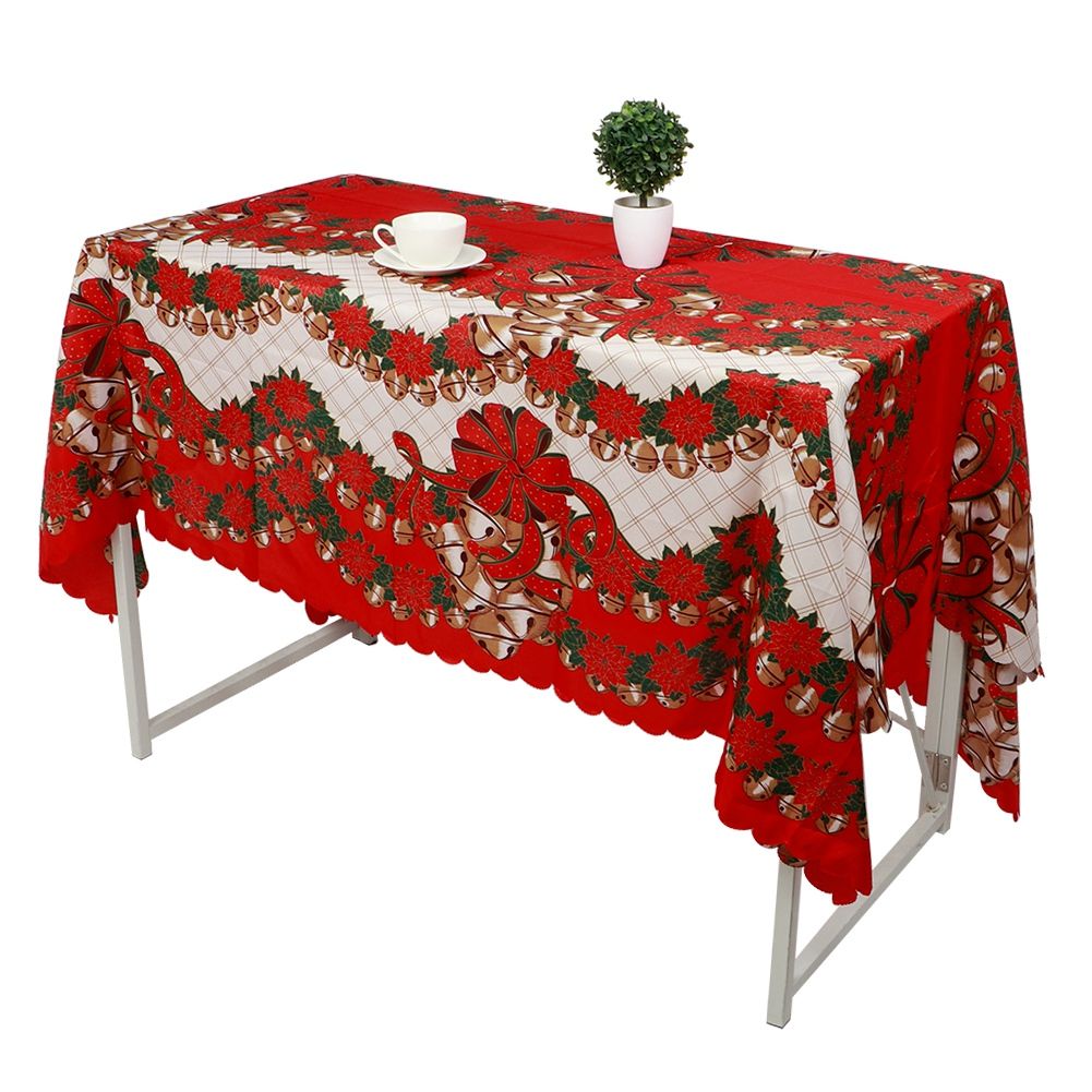 Christmas Polyester Printing Anti Fouled Dinner Tablecloth Cover Decor for view 3