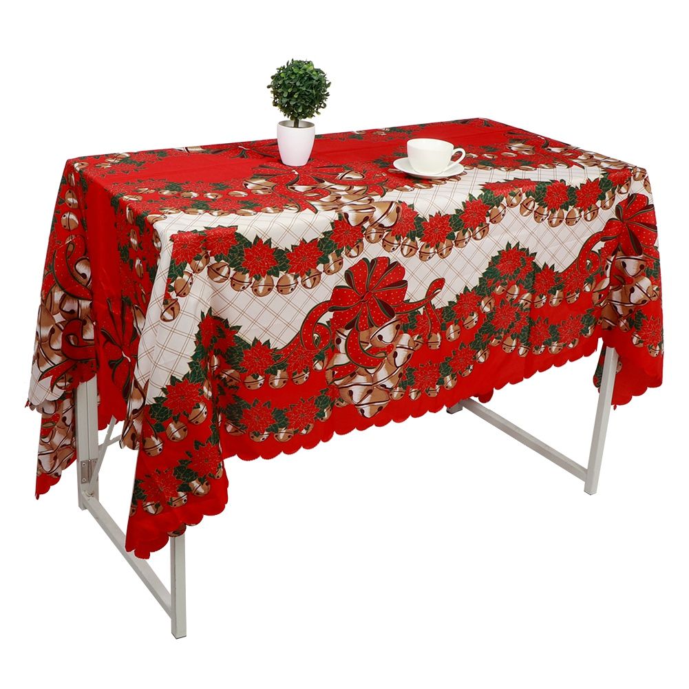 Christmas Polyester Printing Anti Fouled Dinner Tablecloth Cover Decor for view 5
