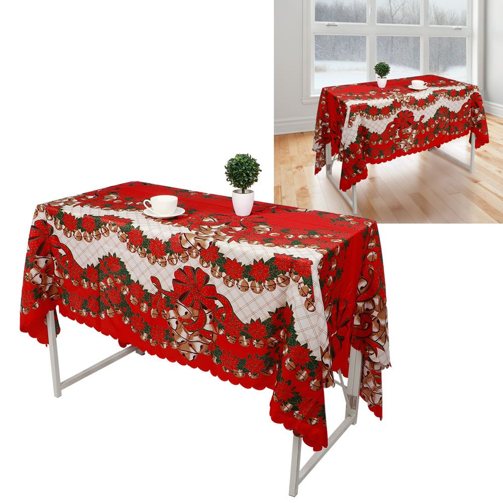 Christmas Polyester Printing Anti Fouled Dinner Tablecloth Cover Decor for view 9