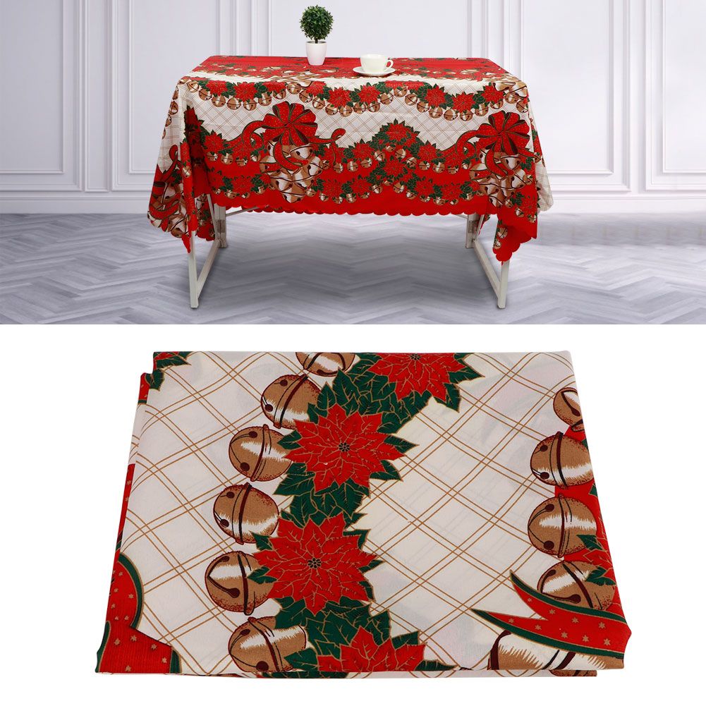 Christmas Polyester Printing Anti Fouled Dinner Tablecloth Cover Decor for view 10