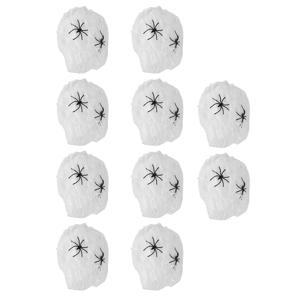 10Bags Spiders Webs Cobweb Halloween Decorations Bar Haunted House KTV Scene view 4
