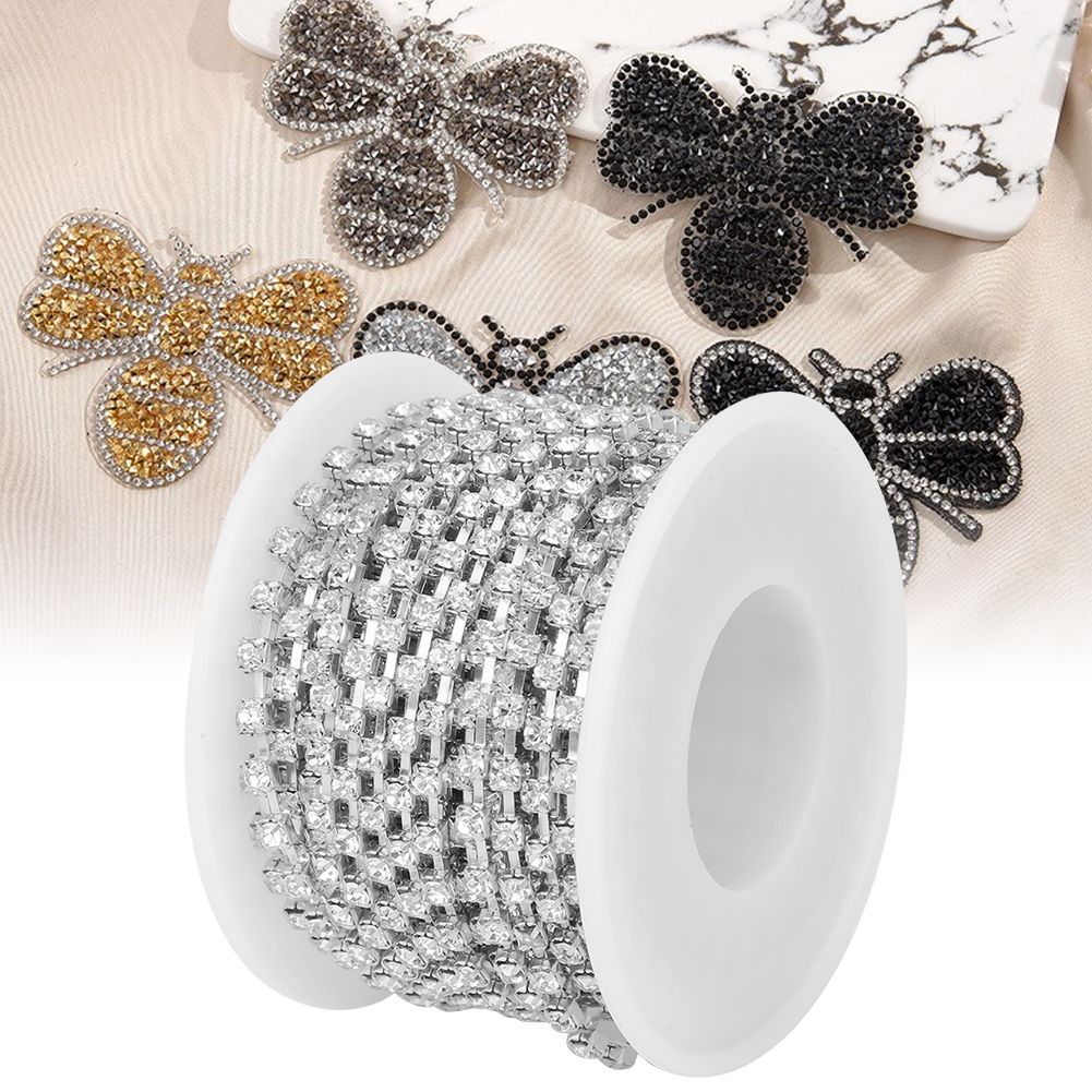10 Yards/Roll Rhinestones Chain DIY Crafts Clothes Sewing Decoration Accessory view 10