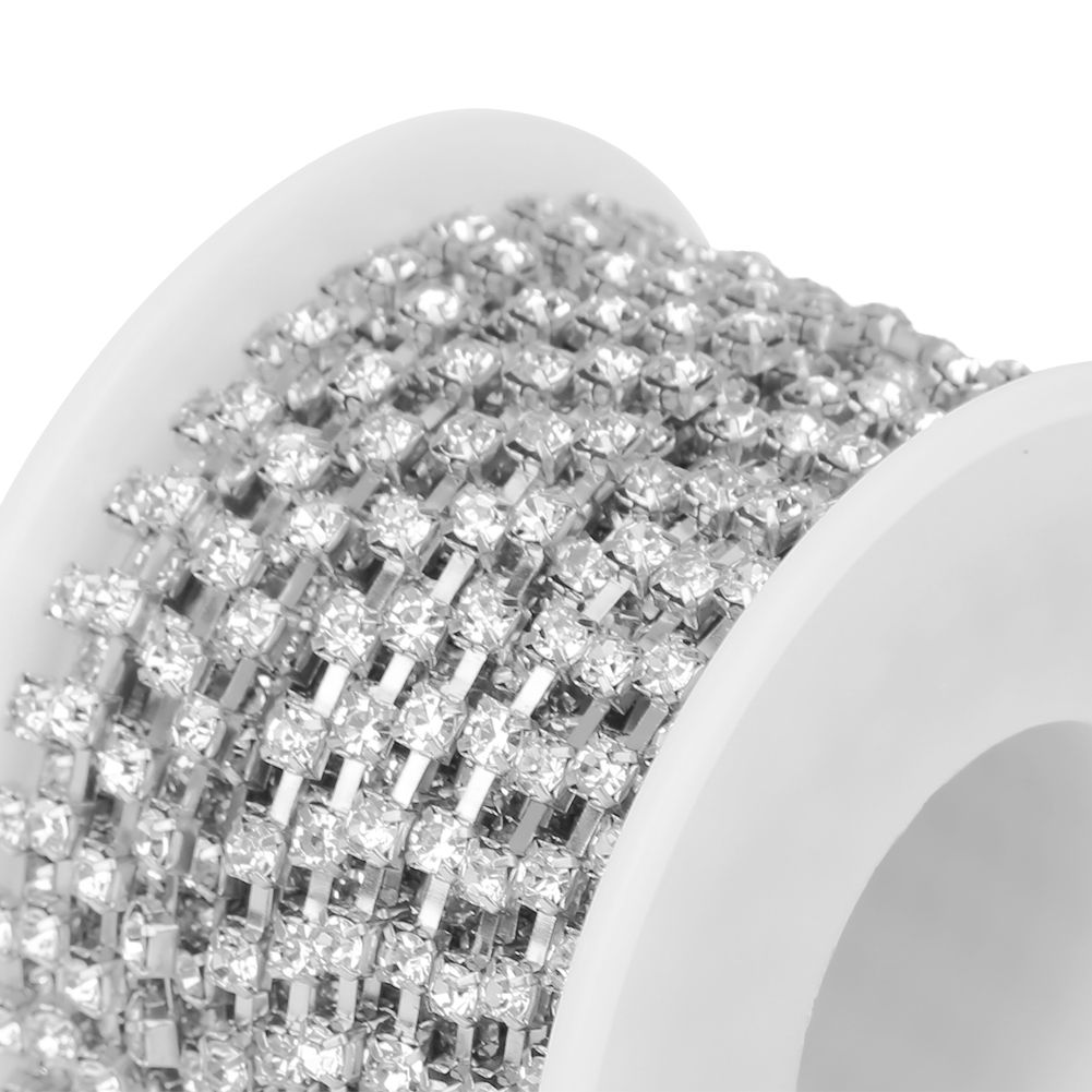 10 Yards/Roll Rhinestones Chain DIY Crafts Clothes Sewing Decoration Accessory view 12