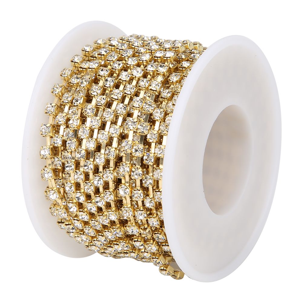 10 Yards/Roll Rhinestones Chain DIY Crafts Clothes Sewing Decoration Accessory