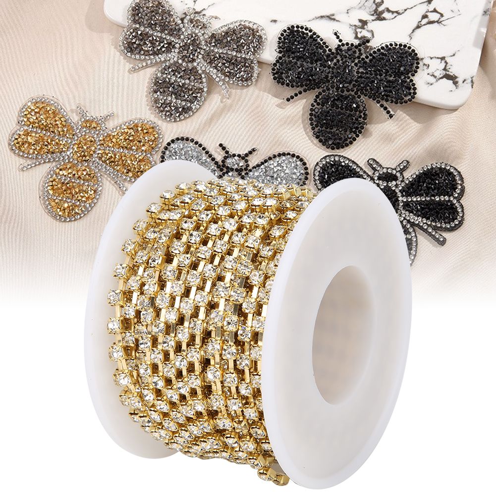 10 Yards/Roll Rhinestones Chain DIY Crafts Clothes Sewing Decoration Accessory view 10