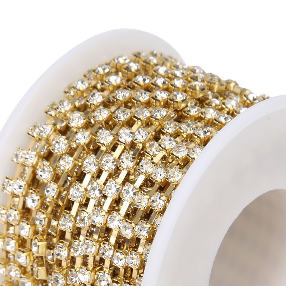 10 Yards/Roll Rhinestones Chain DIY Crafts Clothes Sewing Decoration Accessory view 12
