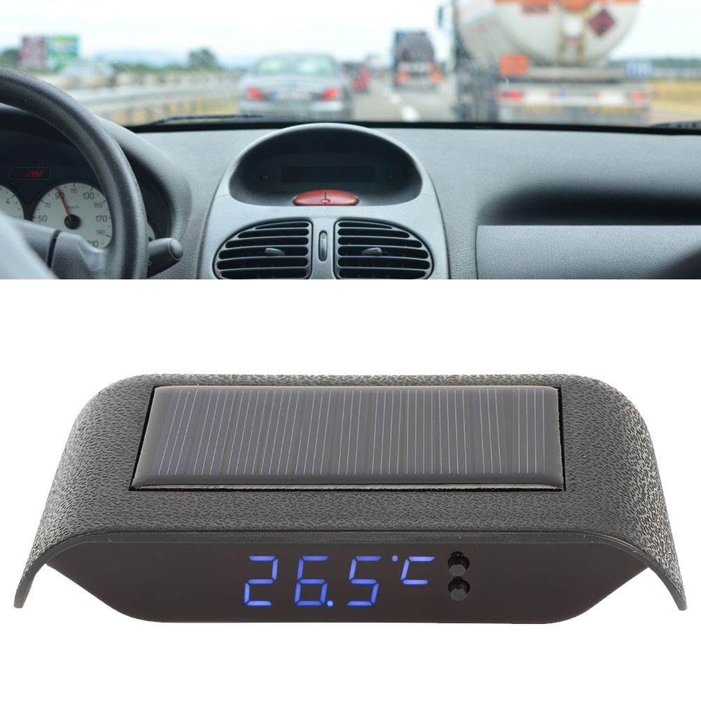 Solar Power Clock Portable LED Luminous Digital Clock for Vehicle Auto Car view 9