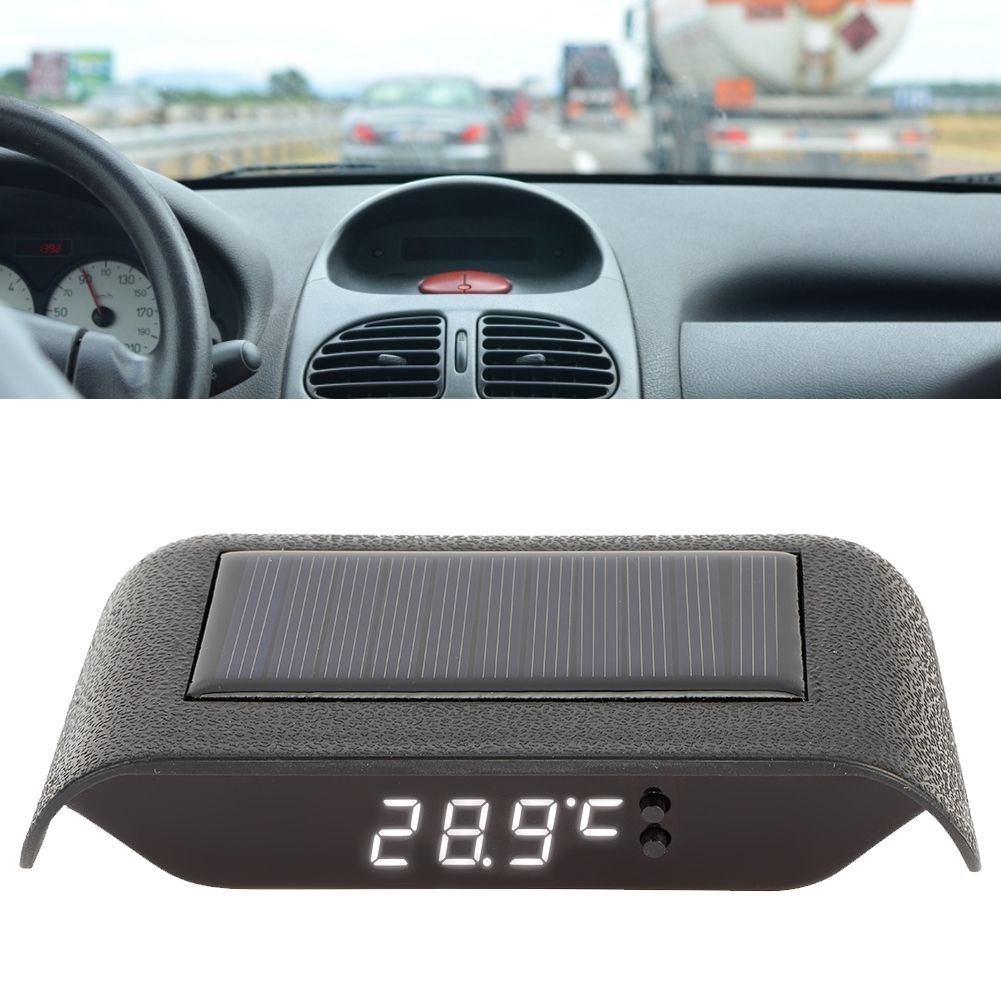 Solar Power Clock Portable LED Luminous Digital Clock for Vehicle Auto Car view 9