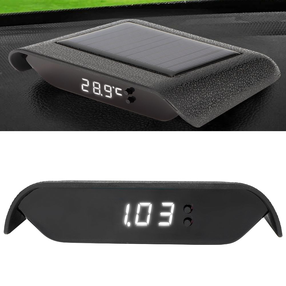 Solar Power Clock Portable LED Luminous Digital Clock for Vehicle Auto Car view 10