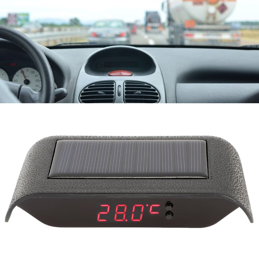 Solar Power Clock Portable LED Luminous Digital Clock for Vehicle Auto Car view 9