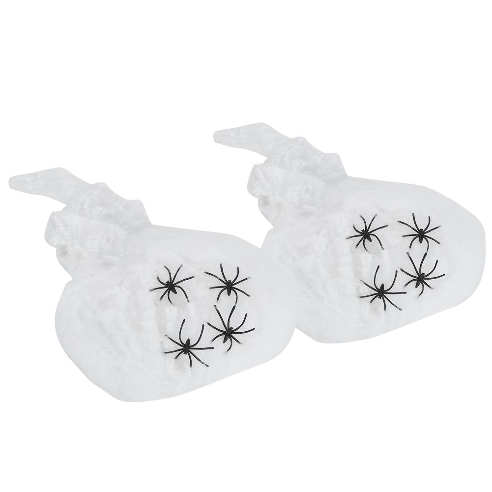 2Bags Halloween Spiders Webs Decorations Super Stretch Cobwebs for Indoor view 7