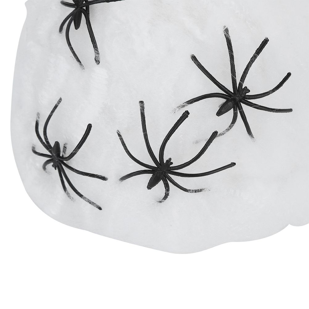 2Bags Halloween Spiders Webs Decorations Super Stretch Cobwebs for Indoor view 12