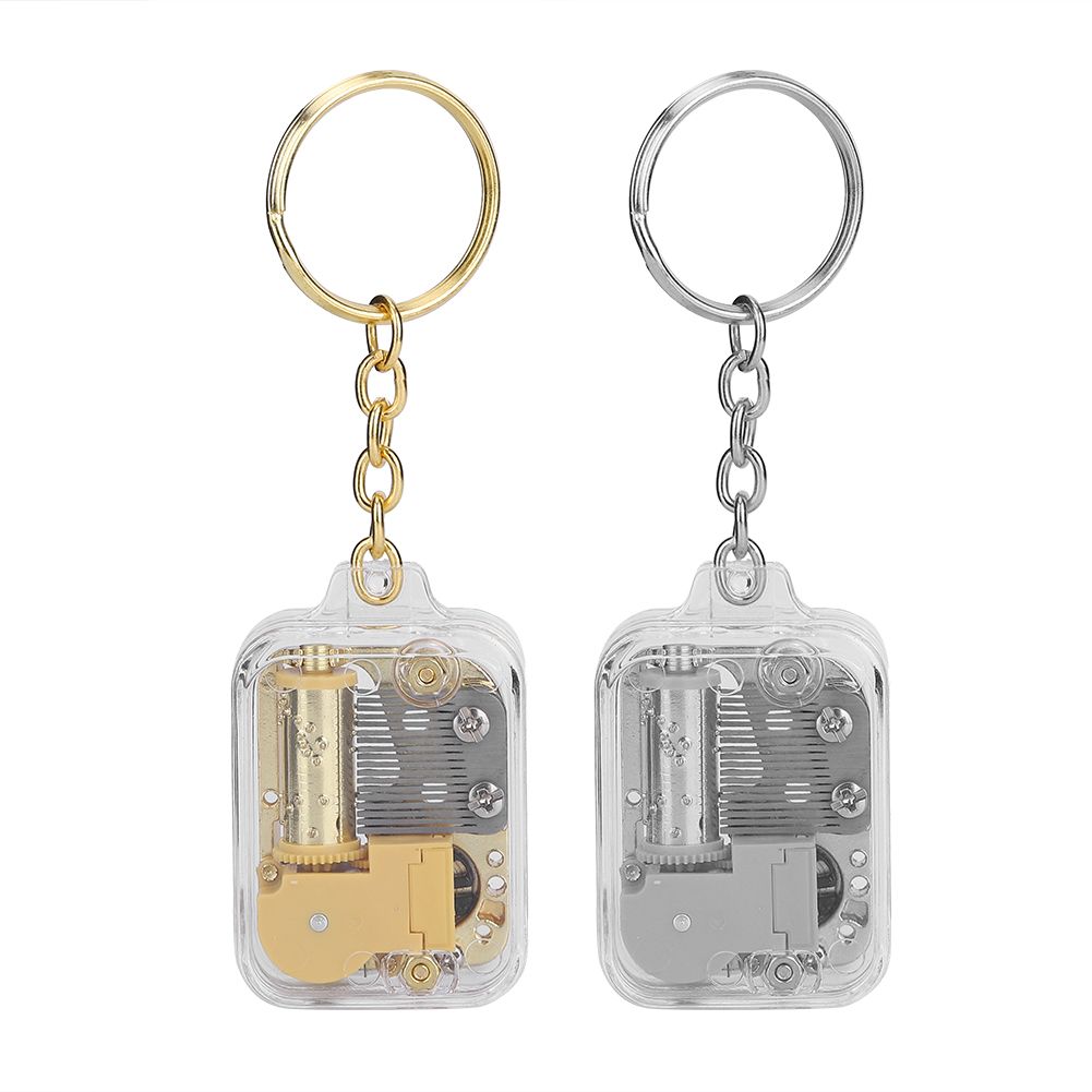 2pcs Mini Music Box Key Chain Exquisite Pendant Key Chain Home Decoration Gift view 2