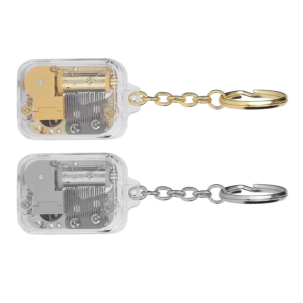 2pcs Mini Music Box Key Chain Exquisite Pendant Key Chain Home Decoration Gift view 3