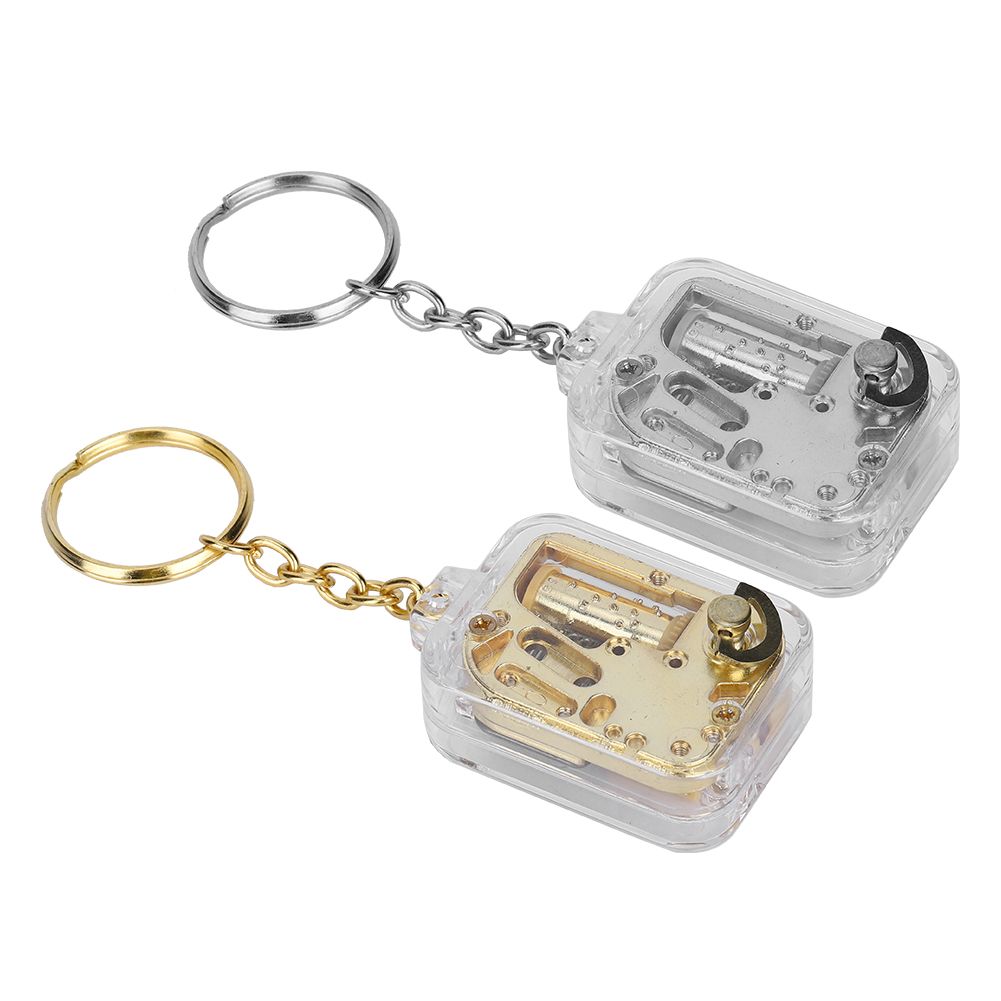 2pcs Mini Music Box Key Chain Exquisite Pendant Key Chain Home Decoration Gift view 4