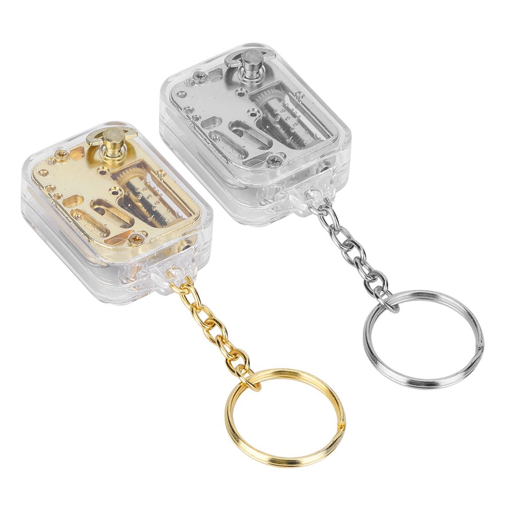 2pcs Mini Music Box Key Chain Exquisite Pendant Key Chain Home Decoration Gift view 6