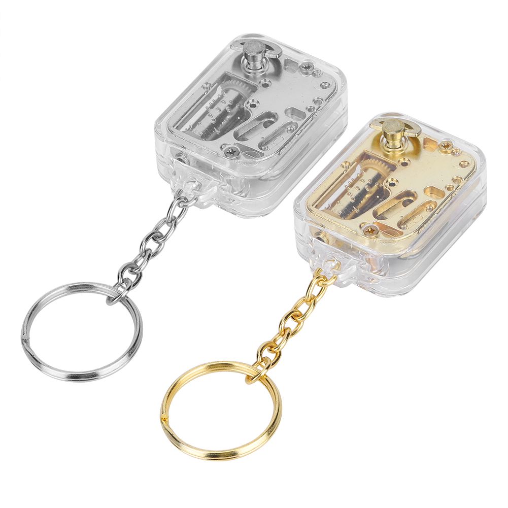 2pcs Mini Music Box Key Chain Exquisite Pendant Key Chain Home Decoration Gift view 8