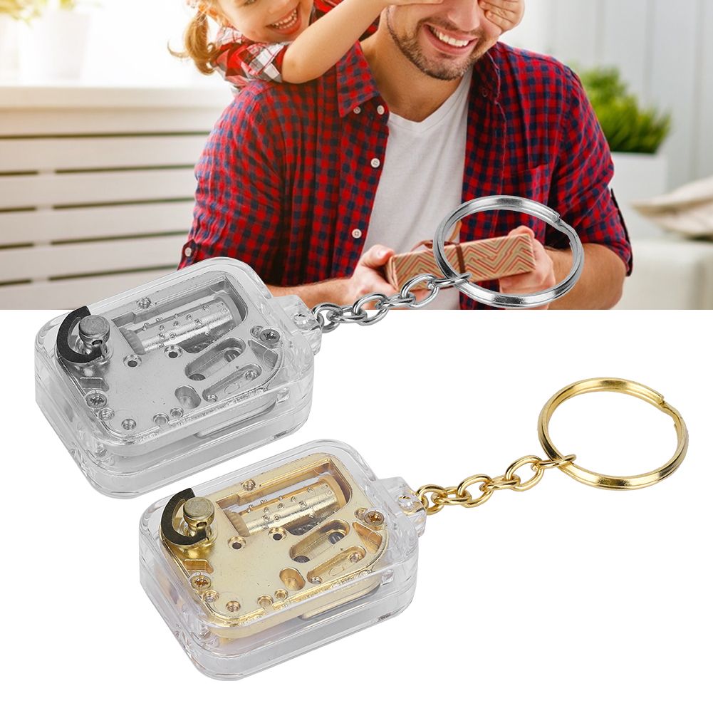 2pcs Mini Music Box Key Chain Exquisite Pendant Key Chain Home Decoration Gift view 9