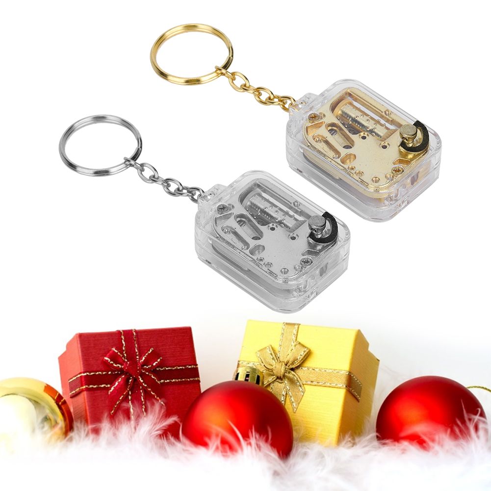 2pcs Mini Music Box Key Chain Exquisite Pendant Key Chain Home Decoration Gift view 10