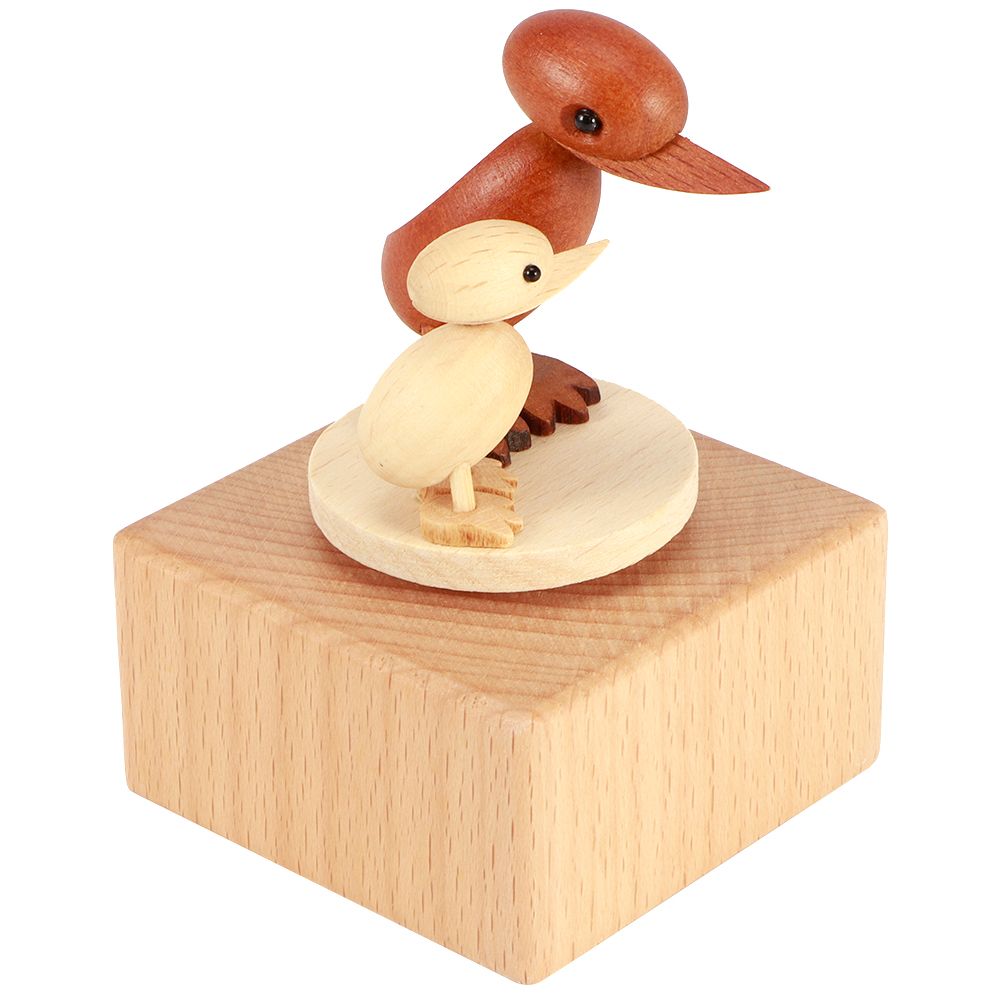 Rotating Animal Musical Box Wooden Music Box Valentine's Day Wedding Gift view 3