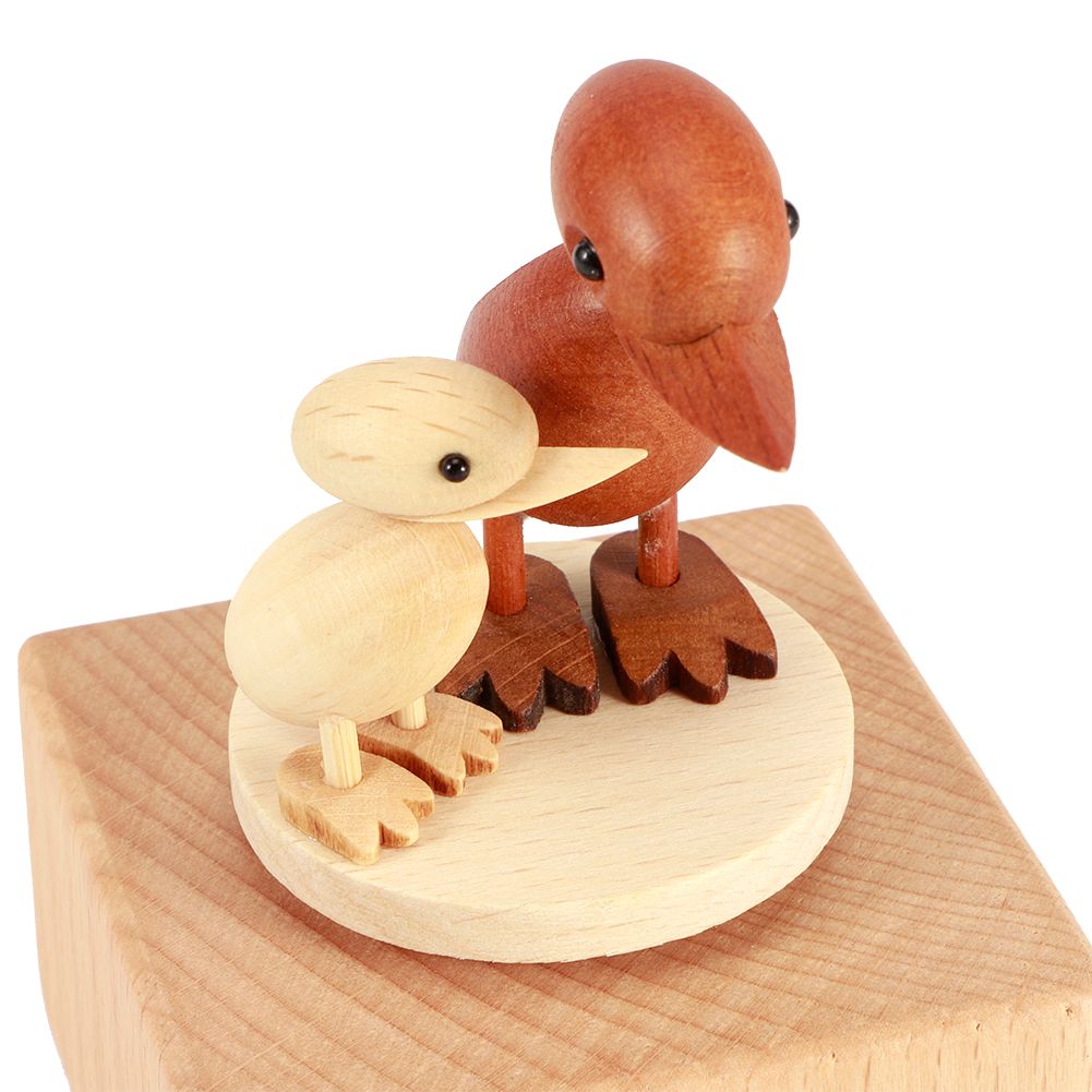 Rotating Animal Musical Box Wooden Music Box Valentine's Day Wedding Gift view 11