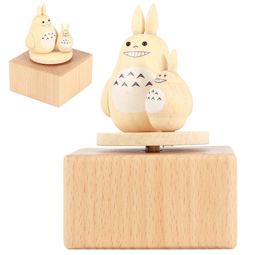 Rotating Animal Musical Box Wooden Music Box Valentine's Day Wedding Gift view 5